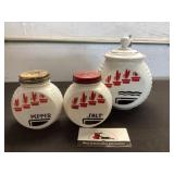 Milk Glass Salt and Pepper Shakers