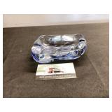 Blue Glass Ashtray