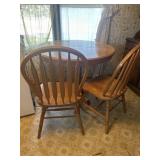 Wood table and four chairs