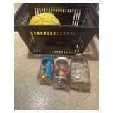Yarn, buttons, Marlboro bin