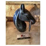 Cast iron horse head post topper