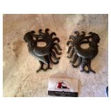 Cast iron roosters