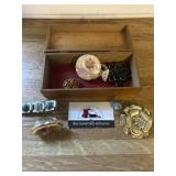 Costume jewelry and wood box