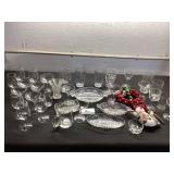 Tote of Misc Glassware