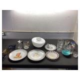 Tote of Misc Glassware