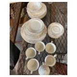 Lifetime china Prairie gold dish set