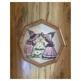 Vintage kissing wall art