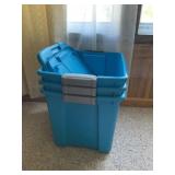 Three totes with lids