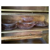 Pink depression glass
