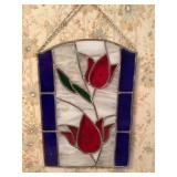 Stain glass window hanging decor