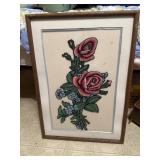 Framed sewing art