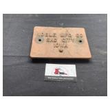 Sac City Iowa cast iron plate