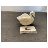 Milk glass swan