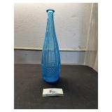 Blue glass vase