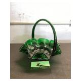 Green Glass Basket