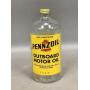 Glass Pennzoil Outboard Motor Oil Bottle