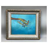 Oil On Canvas WW2 Aerial Combat Scene