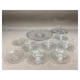 Glass Candlewick Tea Cups, Saucers & More