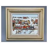 Oil on Canvas framed painting by R. Smith