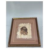 Framed Egyptian Papyrus Painting
