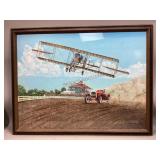Unique Plane Racing Car Framed Print