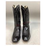 Black Western Dan Post Leather Boots
