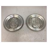 WMF Zinn German Pewter Decorative Plates