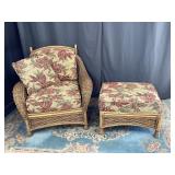 Braxton Culler Wicker Chair & Foot Rest