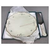 Lenox China Rose Manor Cake Plate & Server