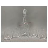Clear Glass Decanter and Tumblers