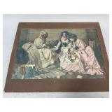 Reading Cards Print by Harry Roseland