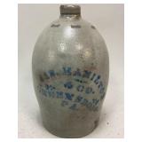 JAS Hamilton & Co Greensboro PA Stoneware Jug