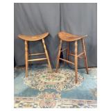 Amish Style Saddle Bar Stool