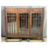 Three Door Arts and Crafts Bookcase