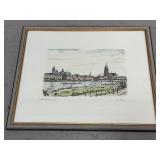 Framed Frankfurt am Main Signed Print