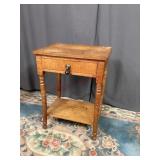 Curly Maple One Drawer Stand