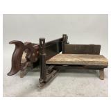 Antique Miter Saw Box with Saw