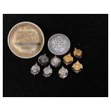 Sterling & 10K Gold Oil Well Supply Pins & More
