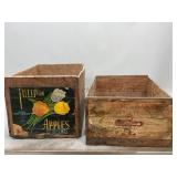 Wooden Apple and Ginger Snap Crates