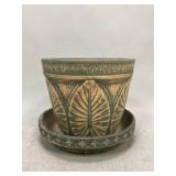 Decorative Planter and Saucer