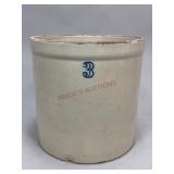 Number Three Stoneware Crock