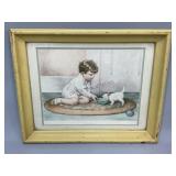 Kittyï¿½s Breakfast Print by Bessie Pease Gutmann