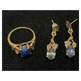 10K Gold Earrings and Ring