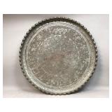 Antique Hand- Engraved Metal Tray