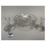 Sterling Silver Over Clear Glass