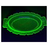 Vaseline Glass Platter