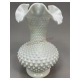 Fenton Hobnail Milk Glass Vase