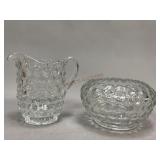 Fostoria American Clear Glass Pitcher and Bowl