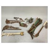 Vintage Metal Curtain Rods and Tie Backs