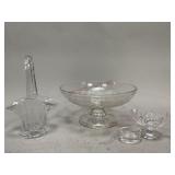 Assorted Decorative Clear Glassware